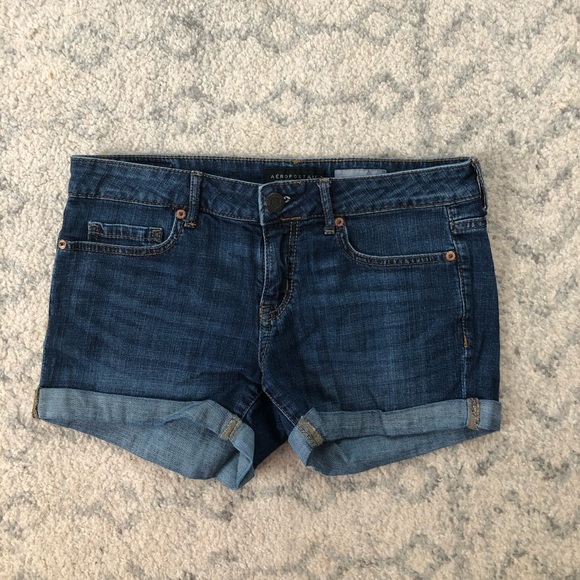 Aeropostale Pants - Dark wash jean shorts